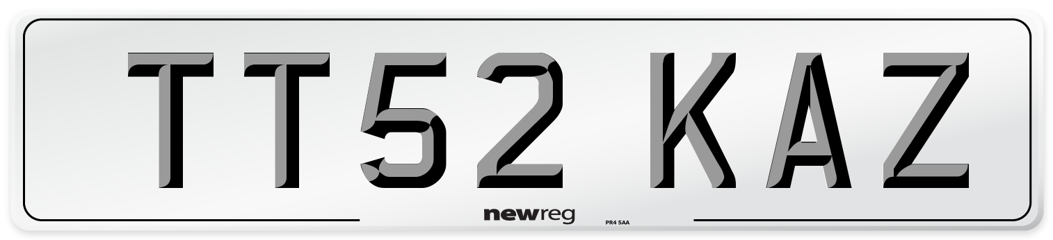 TT52 KAZ Number Plate from New Reg